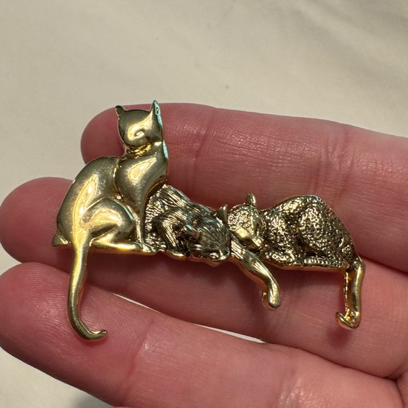Jewelry - Vintage Boston MFA Gold tone cat brooch. EUC, 2” long, 1.5” high